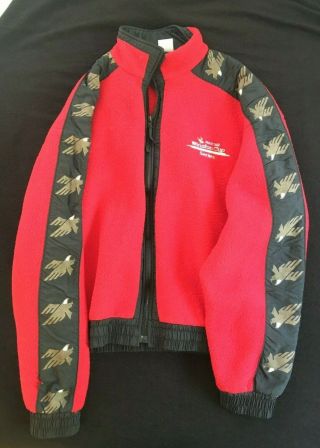 Vintage Nascar Winston Cup Series Fleece Jacket Mens Size Xl Red Very Good Condi