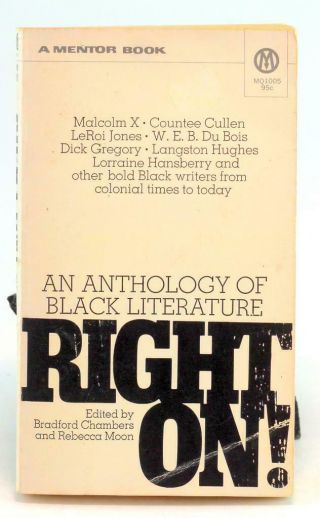 Bradford Chambers Rebecca Moon 1970 Right On An Anthology Of Black Literature