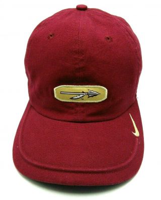 Florida State University / Fsu Seminoles Red Adjustable Cap / Hat By Nike