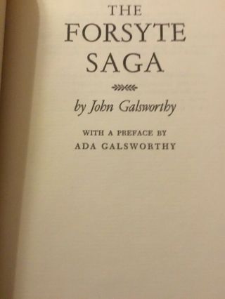 The Forsyte Saga by John Galsworthy International Collectors Library 1961 H/C 3