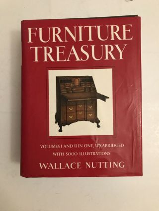 Furniture Treasury Volumes 1 & 2 Wallace Nutting Dj Hardcover Hc Dust Jacket