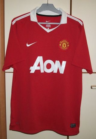 Manchester United 2010 - 2011 Home Football Shirt Jersey Nike Size L