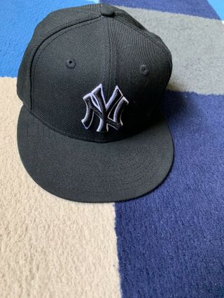Era York Yankees Black 9fifty Snapback Hat Cap Fitted 7 1/4