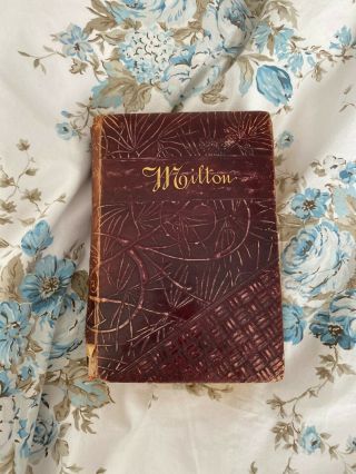 Antique Hardback Hb The Poetical Of John Milton Poems Book