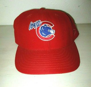 Iowa Cubs Era 59/50 Milb Minor League Red Wool Baseball Cap Hat Fitted 7 5/8