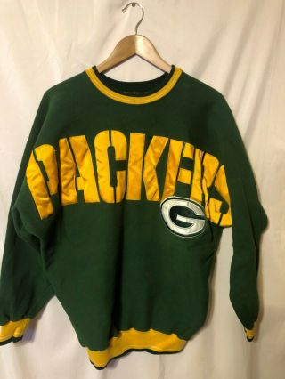 Vtg Green Bay Packers Legends Athletic Embroidered Sweatshirt Sweater 90s Usa L