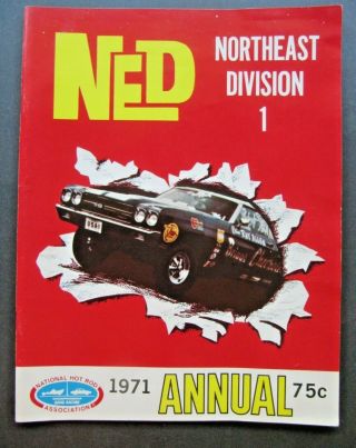 Nhra 1971 The Land Of Ned Northeast Division 1 Official Souvenir Annual