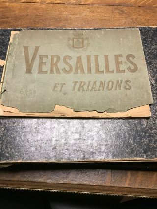 Antique Versailles Et Trianons Black & White Photos Book 16 Illustrations