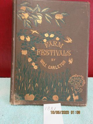 Farm Festivals By Will Carleton 1881 Antique Book