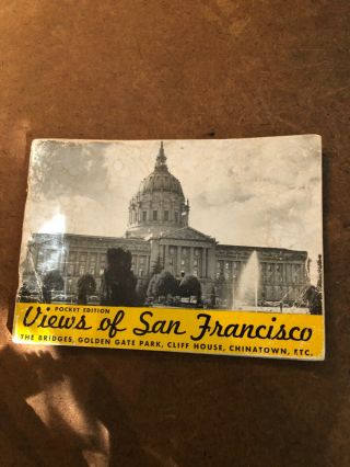 Antique Album Views Of San Francisco Pocket Ed.  By Gabriel Moulin Studios 1930
