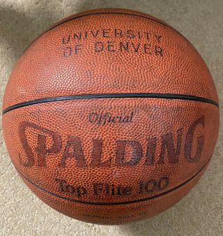 Vintage University Of Denver Official Spalding Top Elite 100 College Basketball