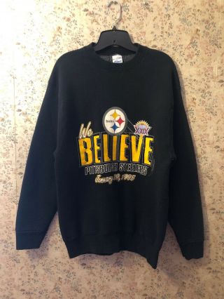 Vintage Pittsburgh Steelers Men’s Pullover Sweatshirt Sz M Bowl Xxix