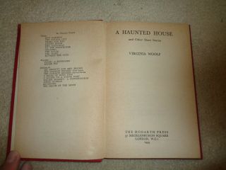 A Haunted House And Other Short Stories By Virginia Woolf - 1943 H/b Edition
