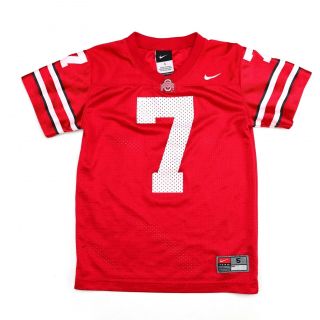 Nike Team Ohio State Buckeyes 7 Toddler Size 5 Mesh Osu Football Home Jersey