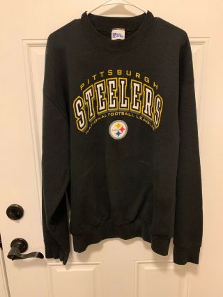 Vintage Pro Player Pittsburgh Steelers Crewneck Sweatshirt Xl Made In The Usa Nf