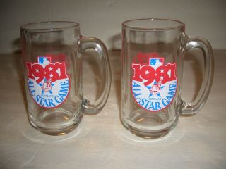 1981 Cleveland Indians All - Star Game Miller Lite Beer Glasses Mlb