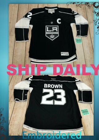 Reebok Dustin Brown Los Angeles Kings Nhl Hockey Jersey Youth Kid Boy Large L Xl