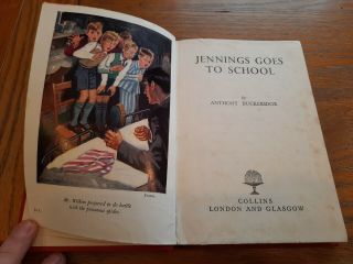 Jennings Goes To School By Anthony Buckeridge 1956 4th Printing Collins