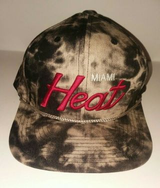 Miami Heat Nba Black Camo Snapback Hat Cap Mitchell & Ness Hardwood Classics