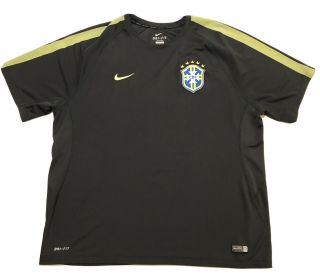 Mens Nike Dri - Fit Authentic Training Cbf Brazil Soccer Futbol Jersey Size Xxl