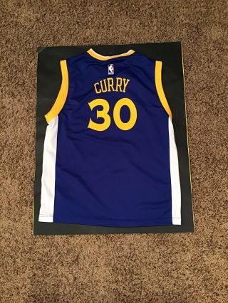 Adidas Steph Curry 30 Golden State Warriors Jersey.  Size Youth Large
