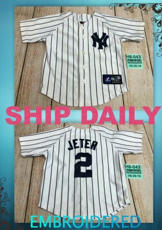 Majestic York Ny Yankees Derek Jeter 2 Baseball Jersey Baby Kids Toddler 4t