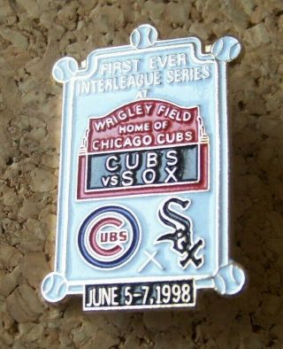 1998 Chicago Cubs vs White Sox pin 1st Ever Interleague Series Wrigley Fid 37222 2