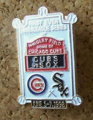 1998 Chicago Cubs vs White Sox pin 1st Ever Interleague Series Wrigley Fid 37222 3