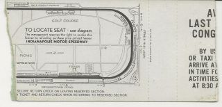 1969 Indianapolis 500 ticket stub (Mario Andretti) 2