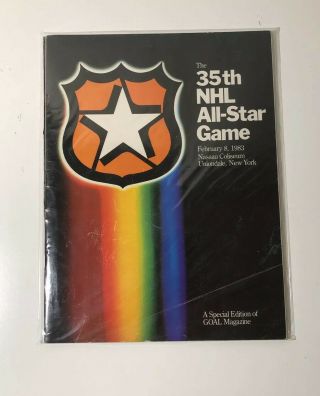 The 35th Nhl All - Star Game 1983 Program Nassau Coliseum Uniondale Ny Goal