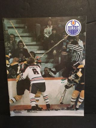 Edmonton Oilers Wha Hockey Program Jan 23 1979 Vs England Whalers Gretzky