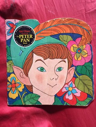 Vintage Walt Disney Presents The Peter Pan Shape Book,  Golden Press 1969,  Vivid