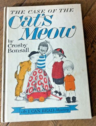 Vg,  Case Of The Cats Meow Crosby Bonsall 1965 1st Ed Vintage Childrens Book