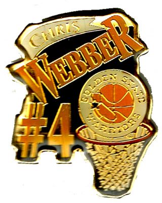 1993 Nba Golden State Warriors Chris Webber [rookie Of The Year] Pin