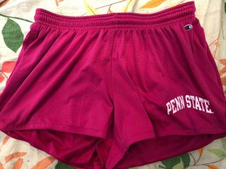 Champion Pink Mesh Gym Athletic Running Shorts Penn State Womens Medium