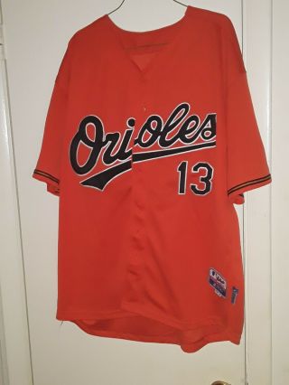 Stitched Cool Base Baltimore Orioles Manny Machado Jersey Size 54 Orange