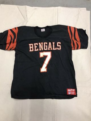 Vintage Cincinnati Bengals Boomer Esiason 7 Jersey Shirt Rawlings Xl