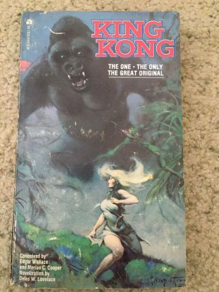 King Kong - Delos W.  Lovelace - 1st Ace Pb - 1976 - Frank Frazetta Cover And Back Cover