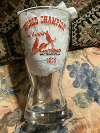 Vintage 1964 World Champion St.  Louis Cardinals Baseball Beer Pilsner Pint Glass