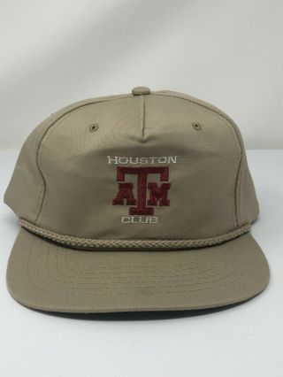 Vintage Texas A&m Aggies Houston Club Trucker Hat Cap Throwback 80 