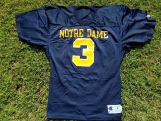 Rare Vtg 80s 90s Notre Dame 3 Joe Montana Football Jersey Champion Mens Shirt M