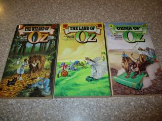The Wizard Land Ozma Of Oz 1,  2 & 3 L.  Frank Baum 1st Ballantine Printing 1979
