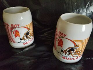 Vintage Nfl Tampa Bay Buccaneers Coffee Mugs / Set Of Two
