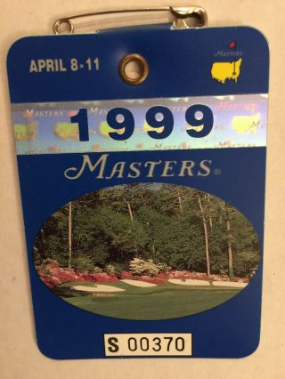 1999 Masters Golf Tournament Badge Jose Olazabal Winner Ticket Augusta National