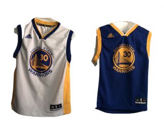 (2) Adidas Steph Curry 30 Golden State Warriors Jersey Home Away - Youth Medium