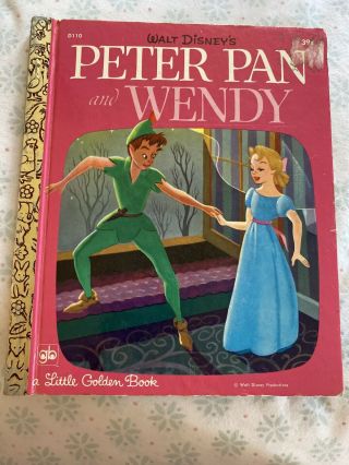 Walt Disney’s Peter Pan And Wendy Vintage 1952 Little Golden Book Great Shape