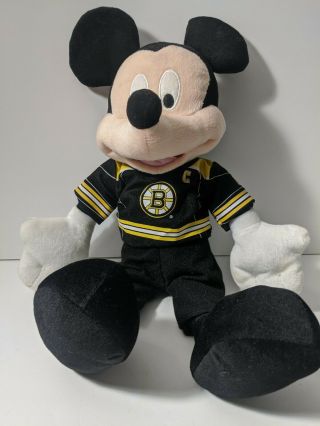 Disney Mickey Mouse 16 " Plush Nhl Boston Bruins Hockey Doll Toy