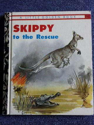 Skippy To The Rescue - Little Golden Book - 1st Edition 1969 - Almost Fine