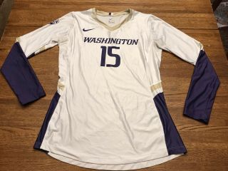 Nike Women’s Washington Huskies Match - Worn Volleyball Jersey 15 Size Large Ncaa
