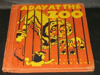 A Little Golden Book Rare Library Edition A Day At The Zoo Congor 1950